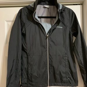 Ladies Columbia Size Small Black Raincoat